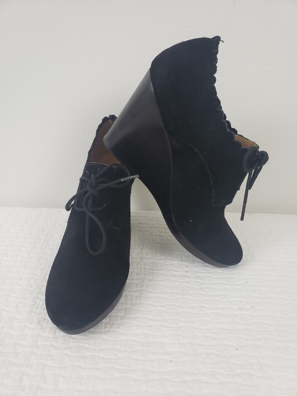 Jack Rogers Olivia Bootie Women's Shoes Size 8.5 Suede Wedge Bootie Cocktail
